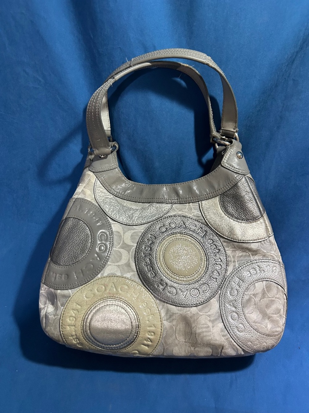 Vintage Coach Madison Mia Circle Patchwork Hobo Bag